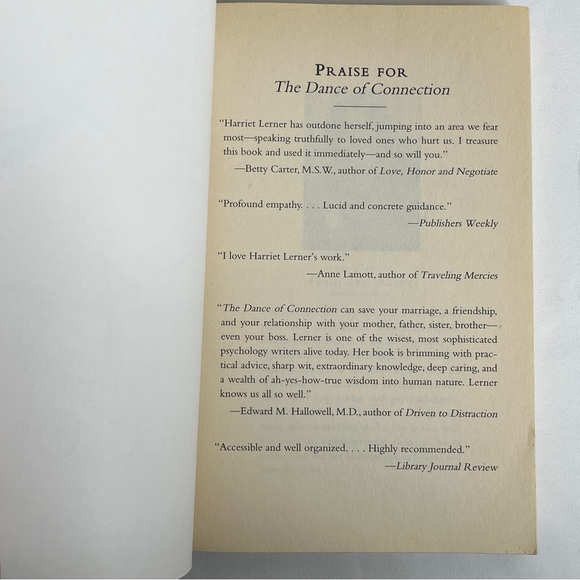 The Dance of Connection by Doctor Harriet Lerner Ph.D. Bestselling Author - Picture 4 of 8